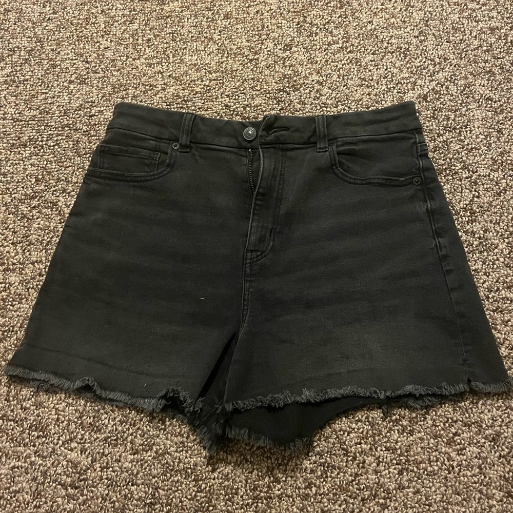 Black Denim Shorts